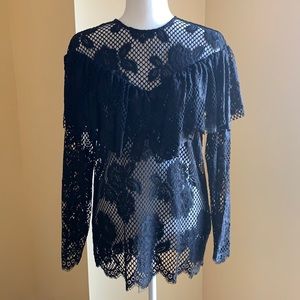 & Other Stories, Beautiful Black Long Sleeve Top Size M!